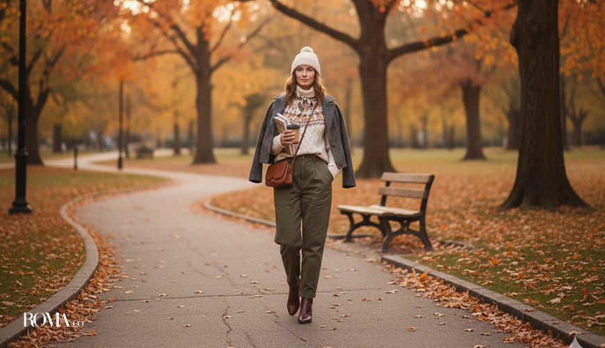 با لباس بافت چه شلواری بپوشیم