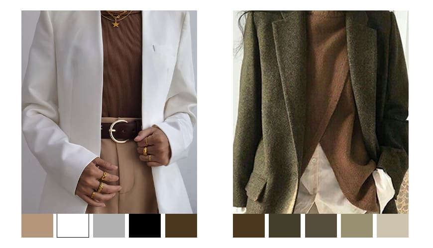 مکمل رنگ قهوه ای