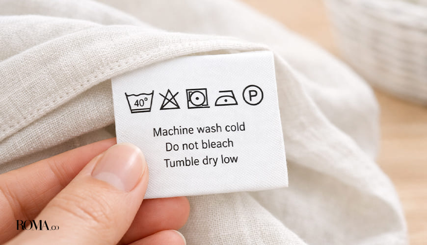 علائم شستشو روی لباس