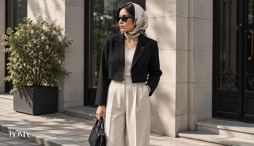 استایل با کت زنانه