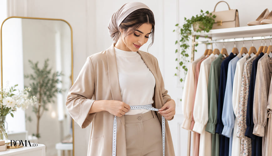 اندازه گیری سایز لباس زنانه