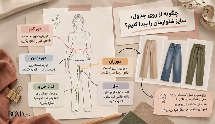 چگونه سایز شلوار خود را بفهمیم