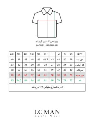 پیراهن آستین کوتاه مردانه آبی طرح ریز ال سی من 193
