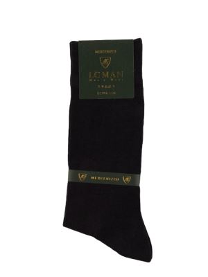 جوراب ساده  زغالی مردانه ال سی من