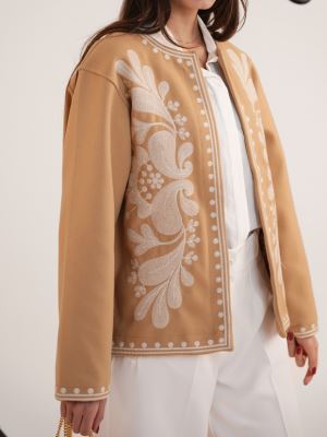 کت زنانه طرح دار-7673