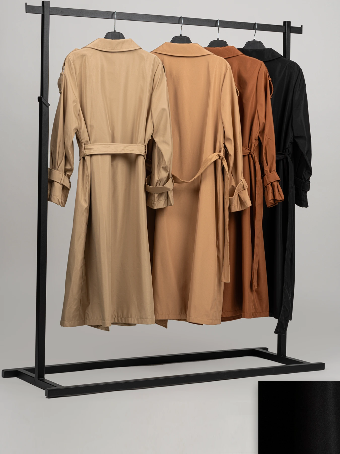 بارانی زنانه ساده مشکی روما