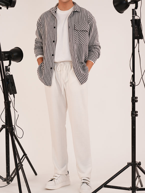 شلوار مردانه سفید روما