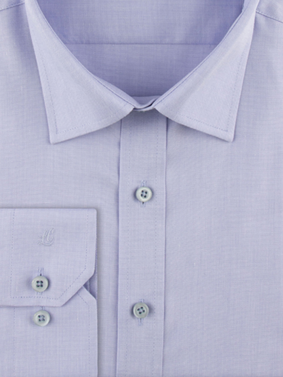 پیراهن آبی آستین بلند ساده ال سی من 3