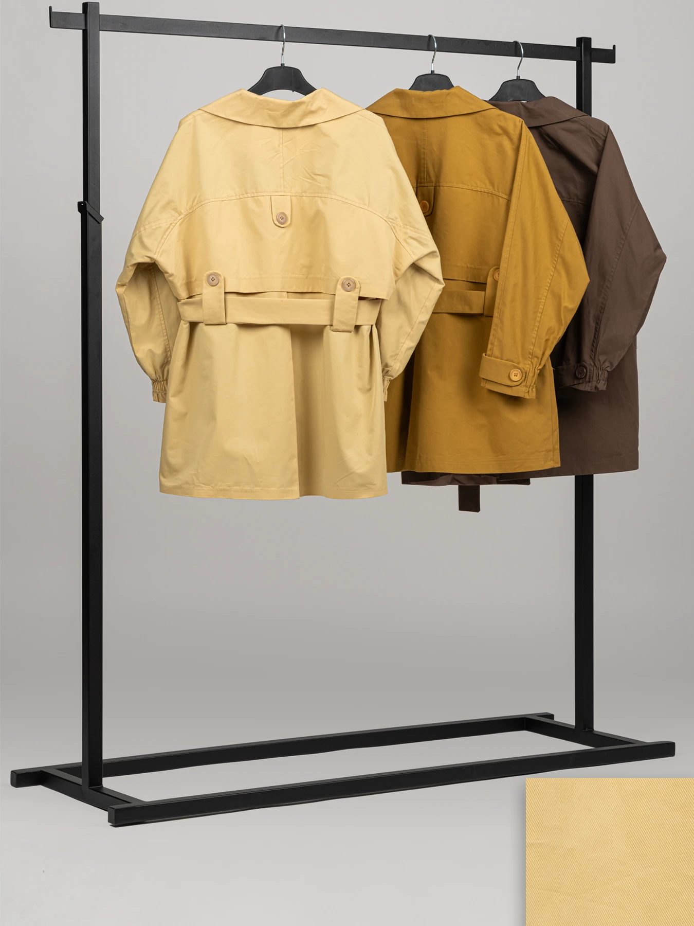 بارانی زنانه کوتاه یقه انگلیسی روما1