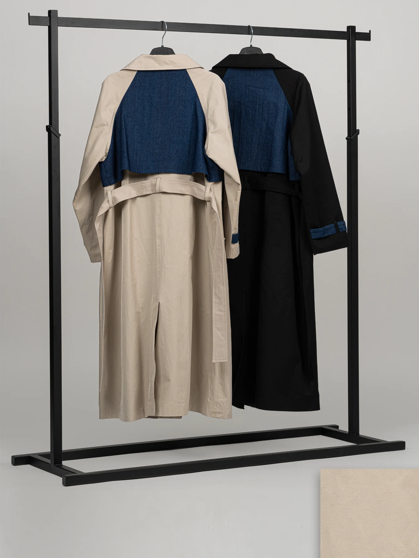 بارانی زنانه بلند طرح جین کرم روما