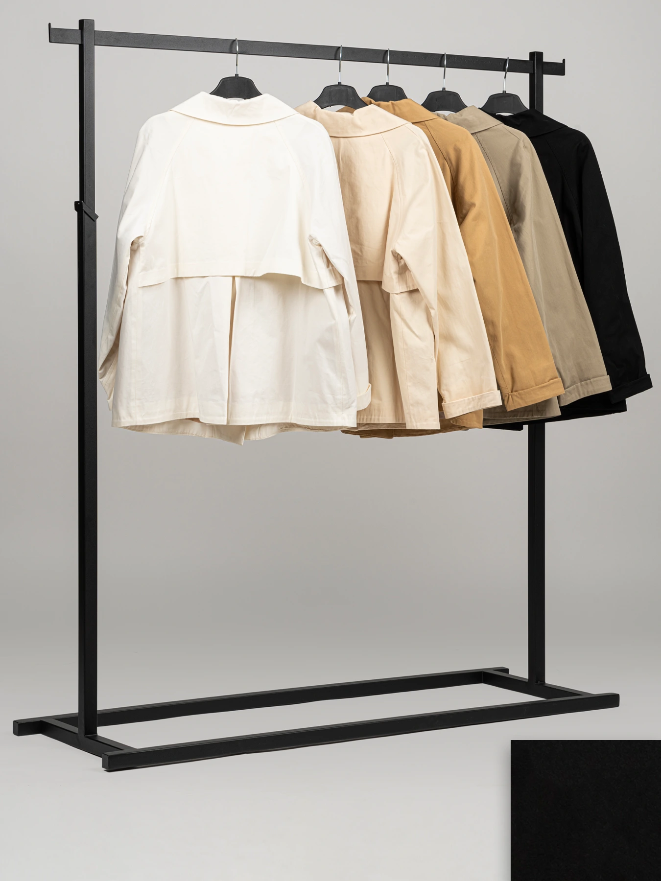 بارانی زنانه کوتاه یقه انگلیسی مشکی روما 8