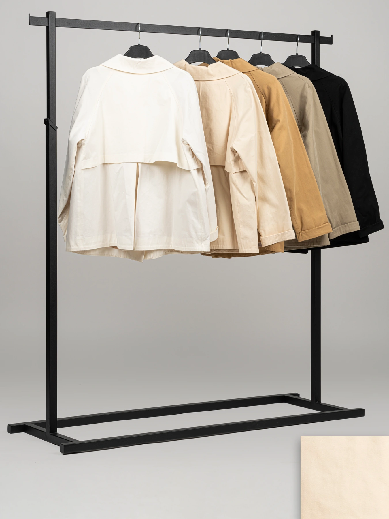 بارانی زنانه کوتاه یقه انگلیسی کرم روما 6