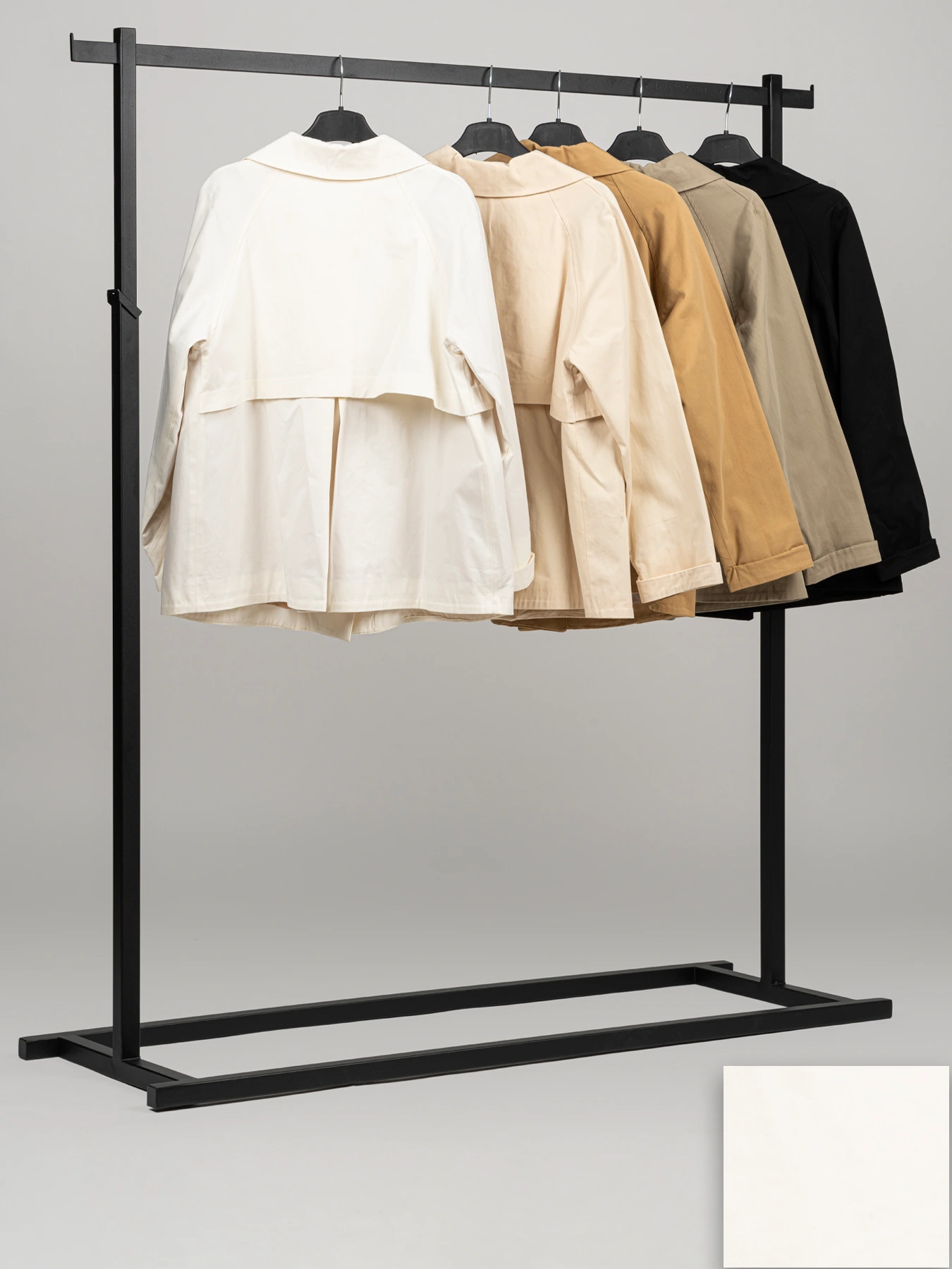 بارانی زنانه کوتاه یقه انگلیسی سفید روما 7