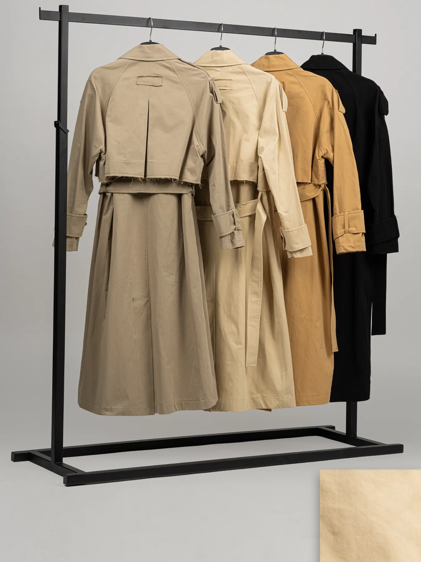 بارانی زنانه بلند طرح دوتیکه کمربندار 3