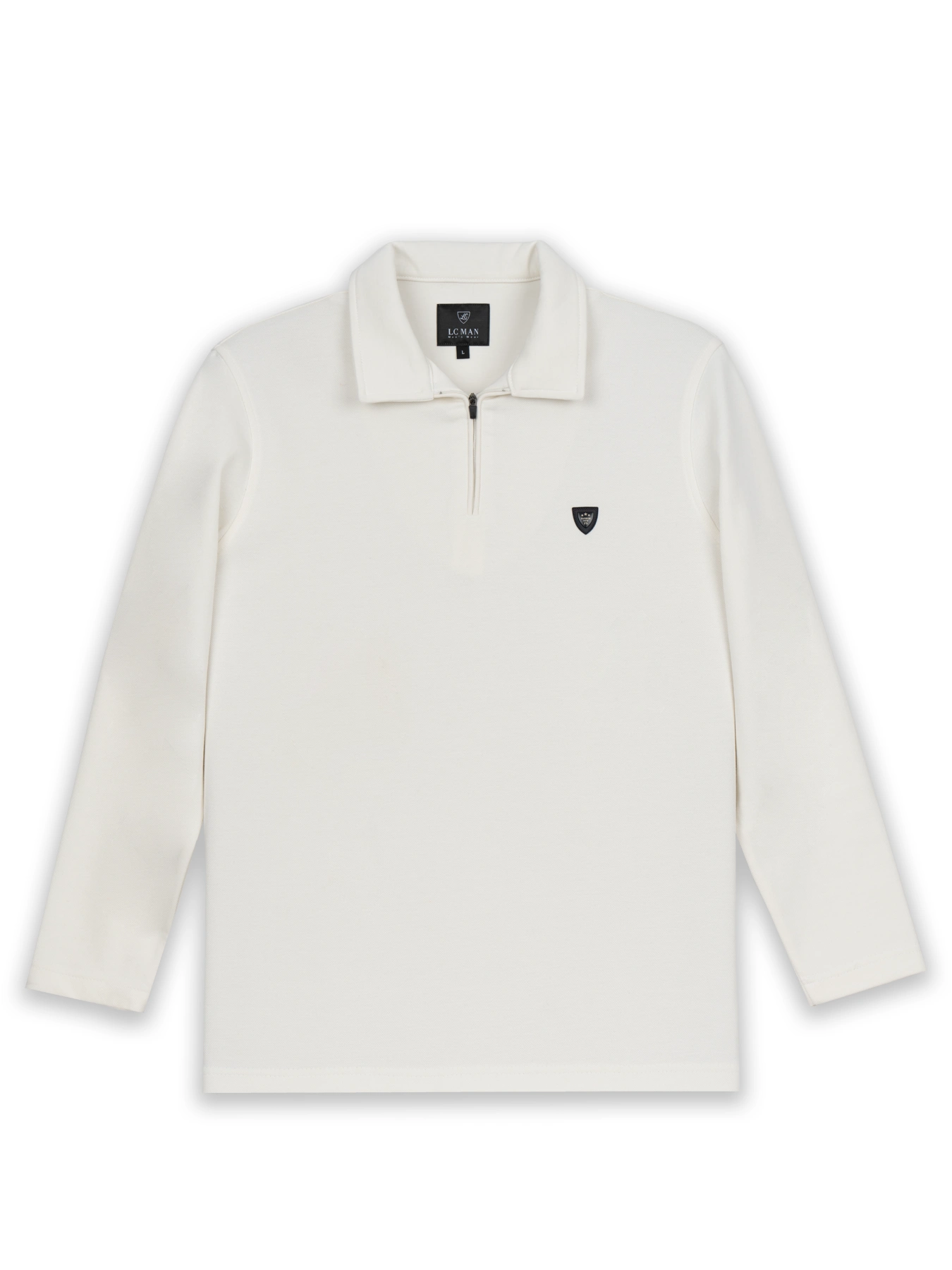 پلیور یقه شکاری سفید ال سی من 69