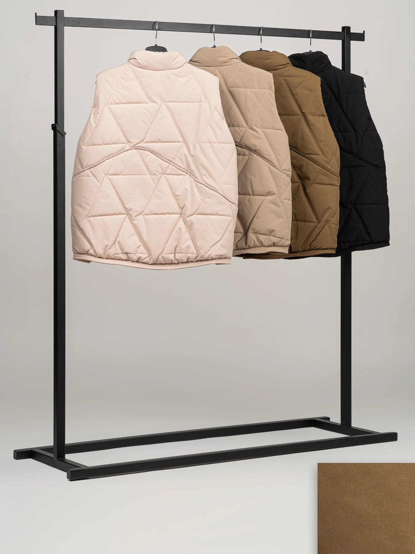 پافر زنانه بالاتنه کوتاه قهوه ای دوجیب طرح دار