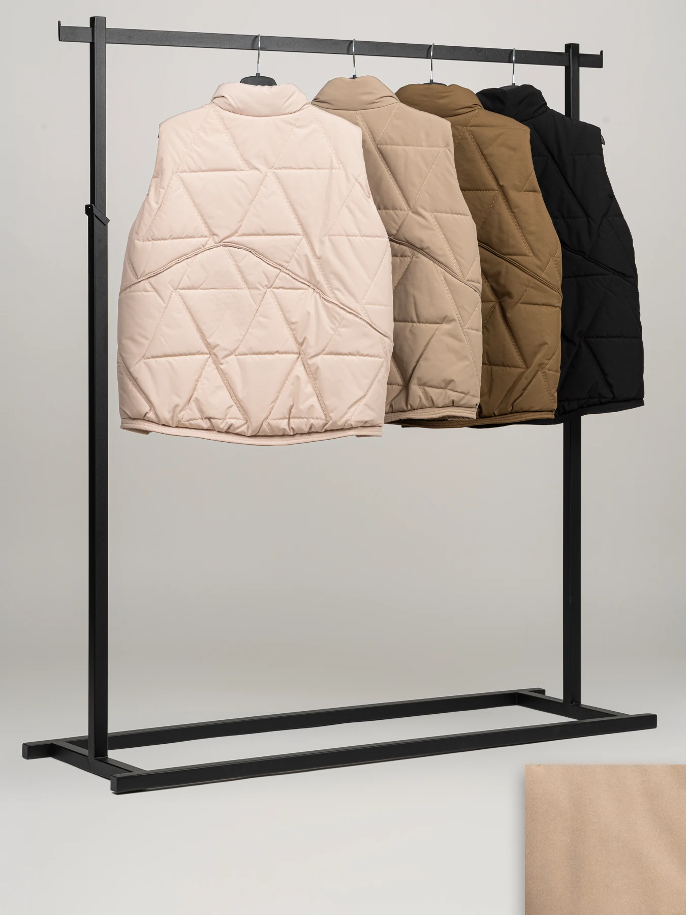 پافر زنانه بالاتنه کوتاه خاکی دوجیب طرح دار 