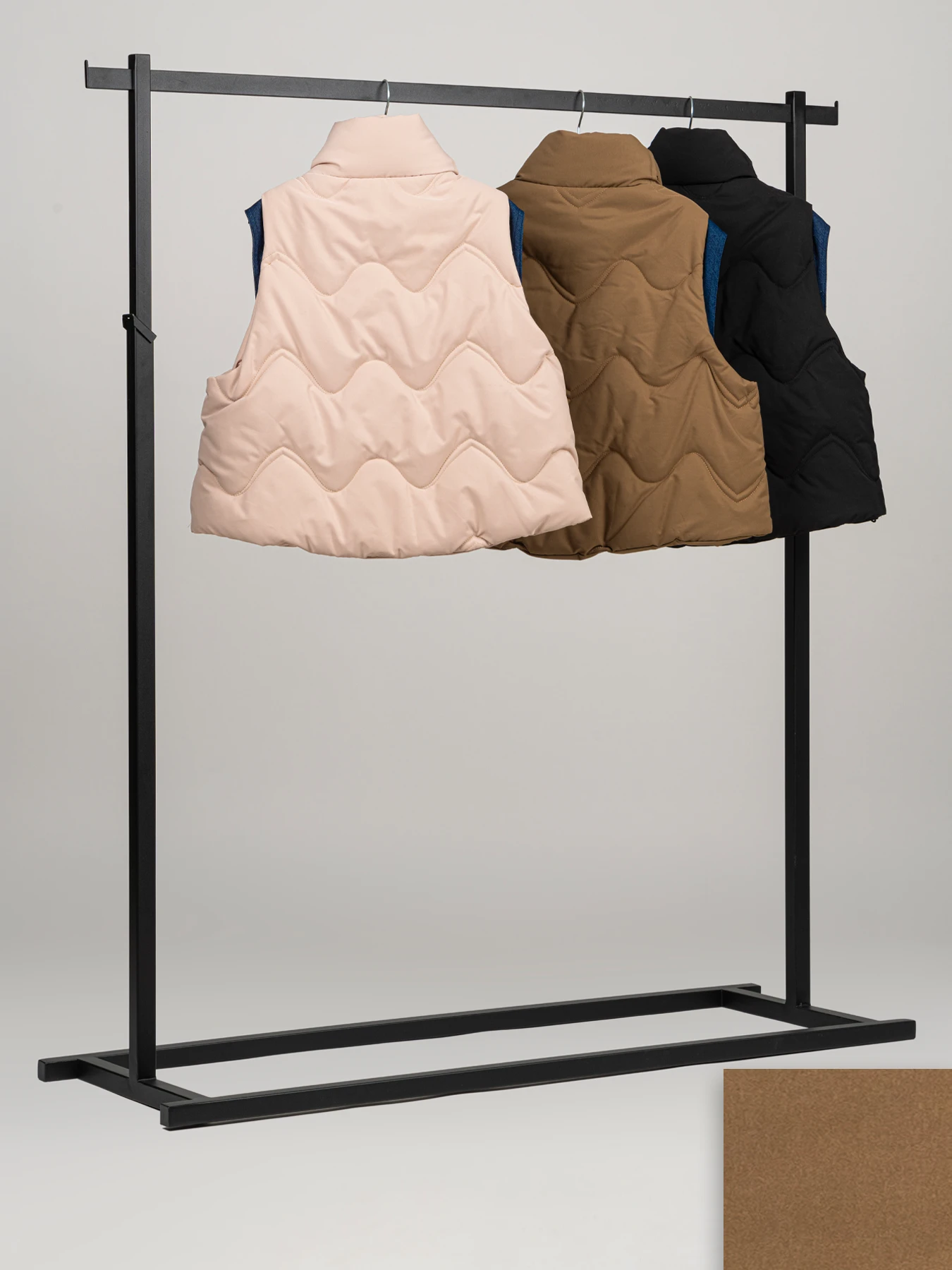 پافر زنانه دوجیب ساده قهوه ای روما 