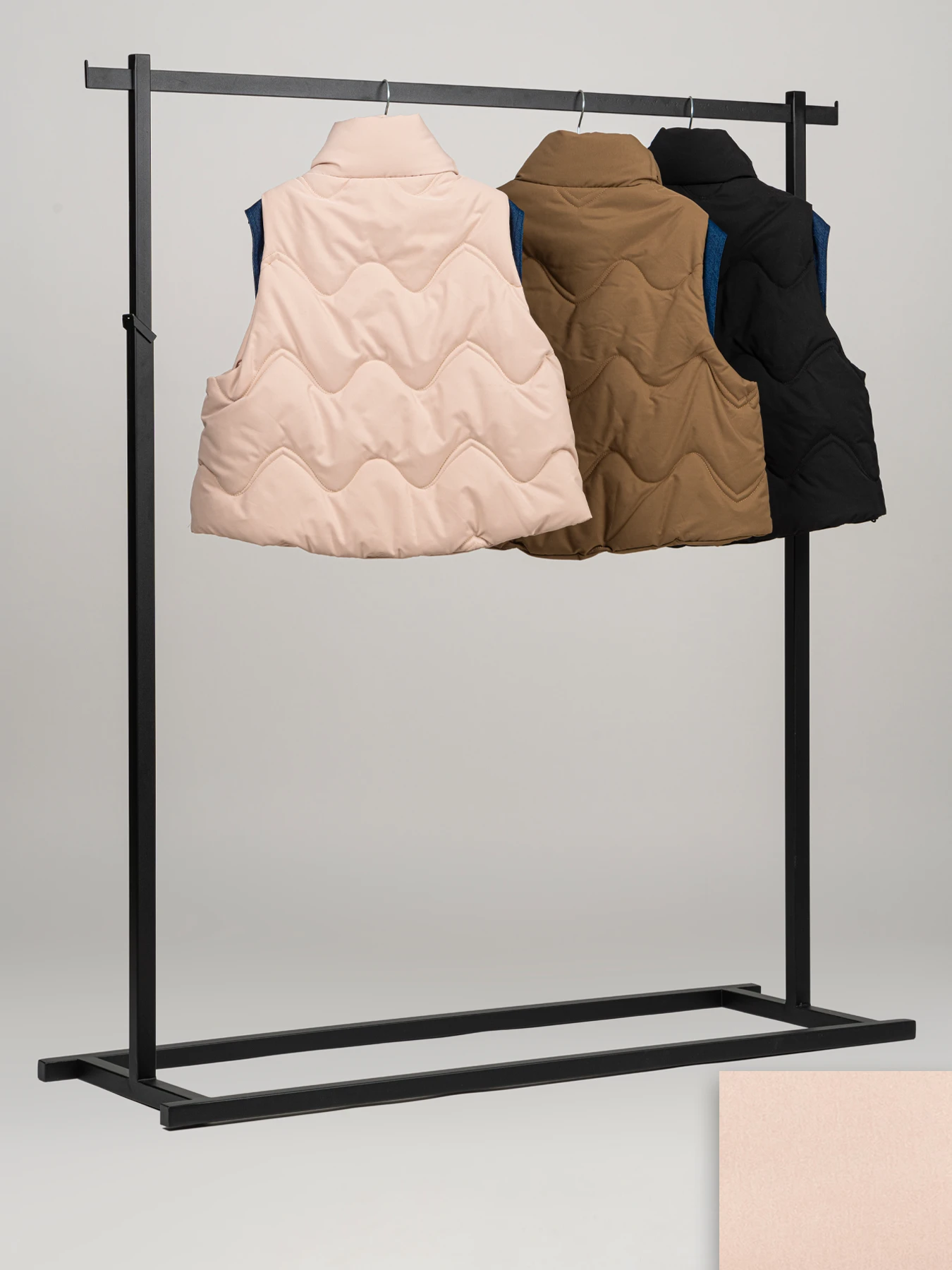 پافر زنانه دوجیب ساده کرم روما