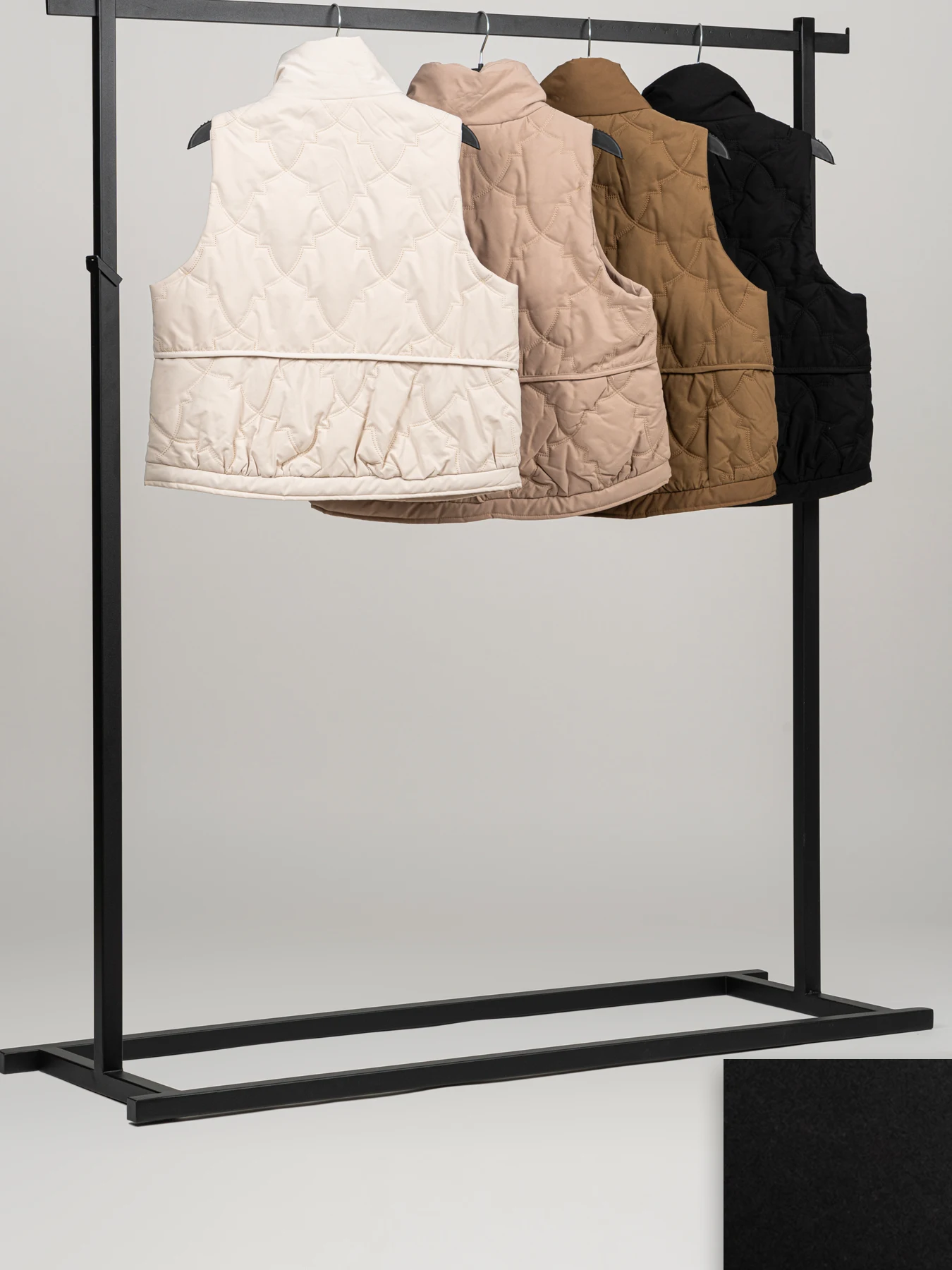 پافر زنانه دوجیب طرح حلالی مشکی روما