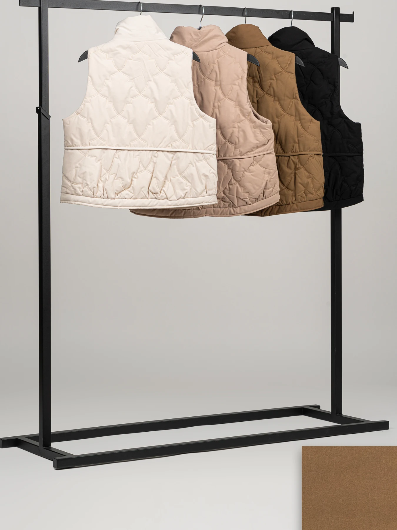 پافر زنانه دوجیب طرح حلالی قهوه ای روما