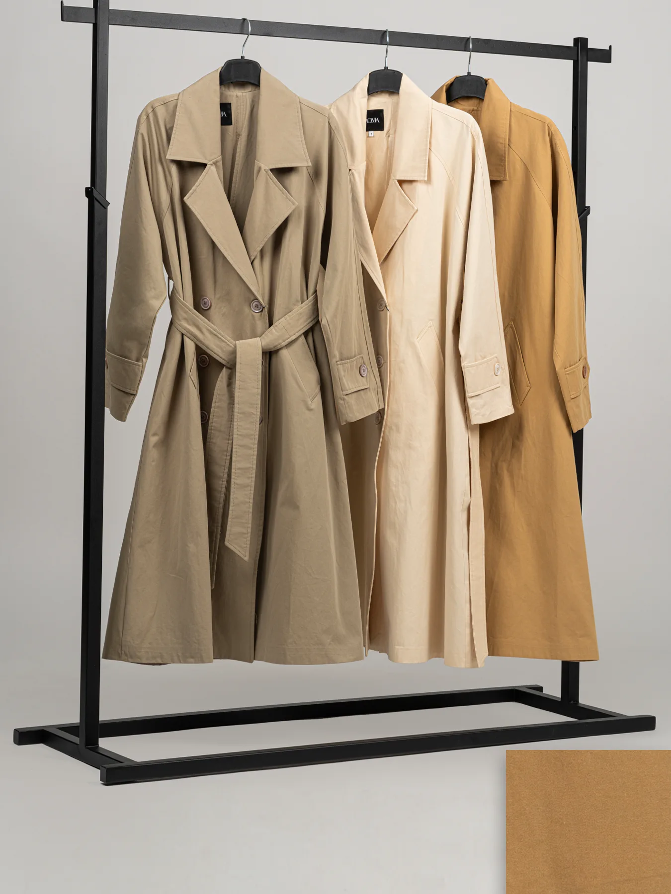 بارانی زنانه بلند شش دکمه 