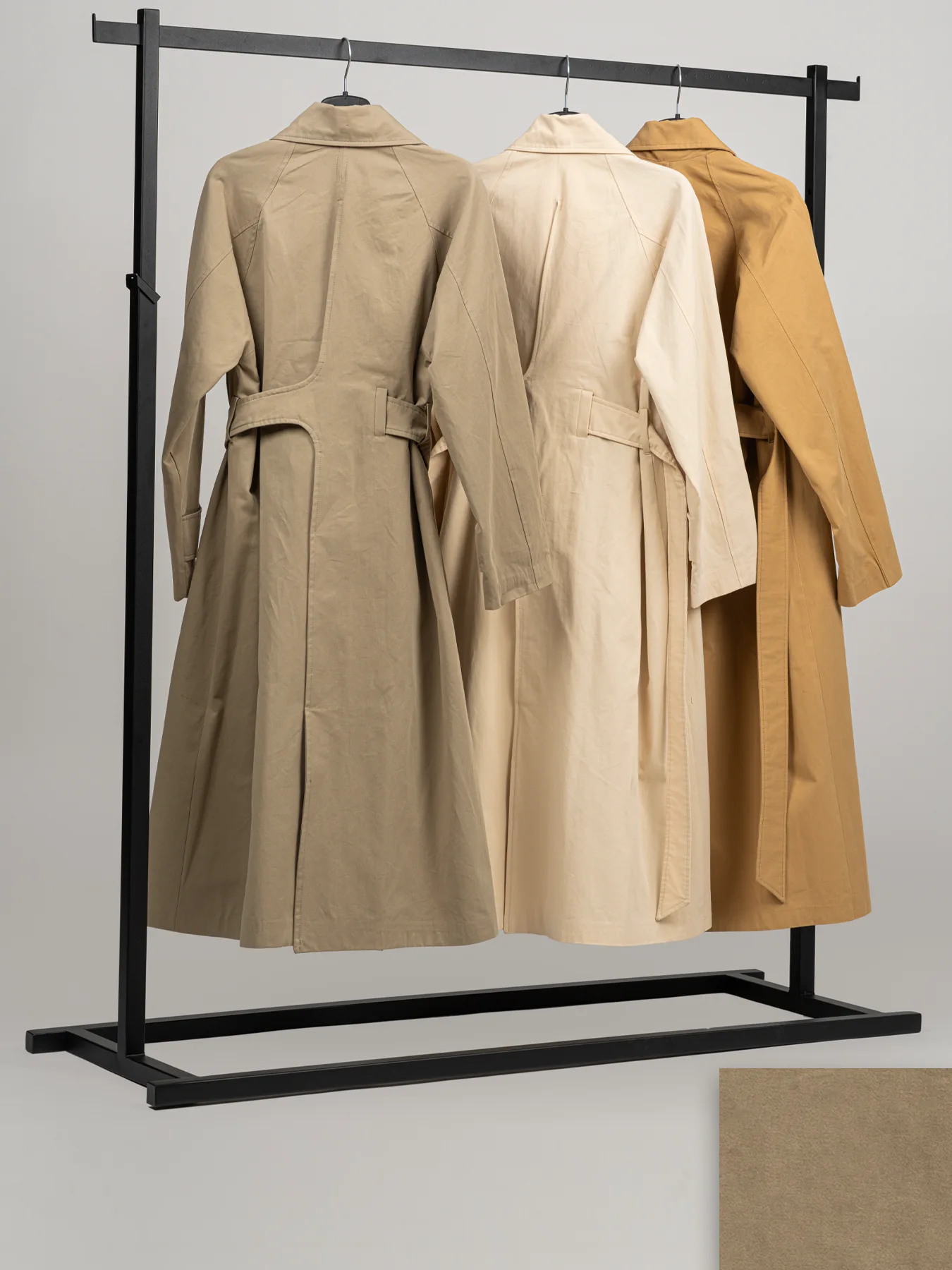 بارانی زنانه بلند شش دکمه زیتونی