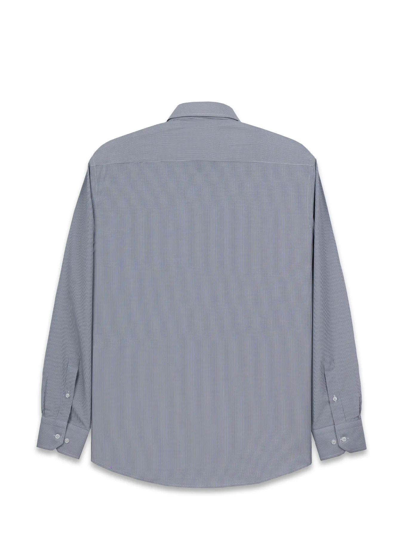 پیراهن آستین بلند راه راه ریز سرمه ای ال سی من 20