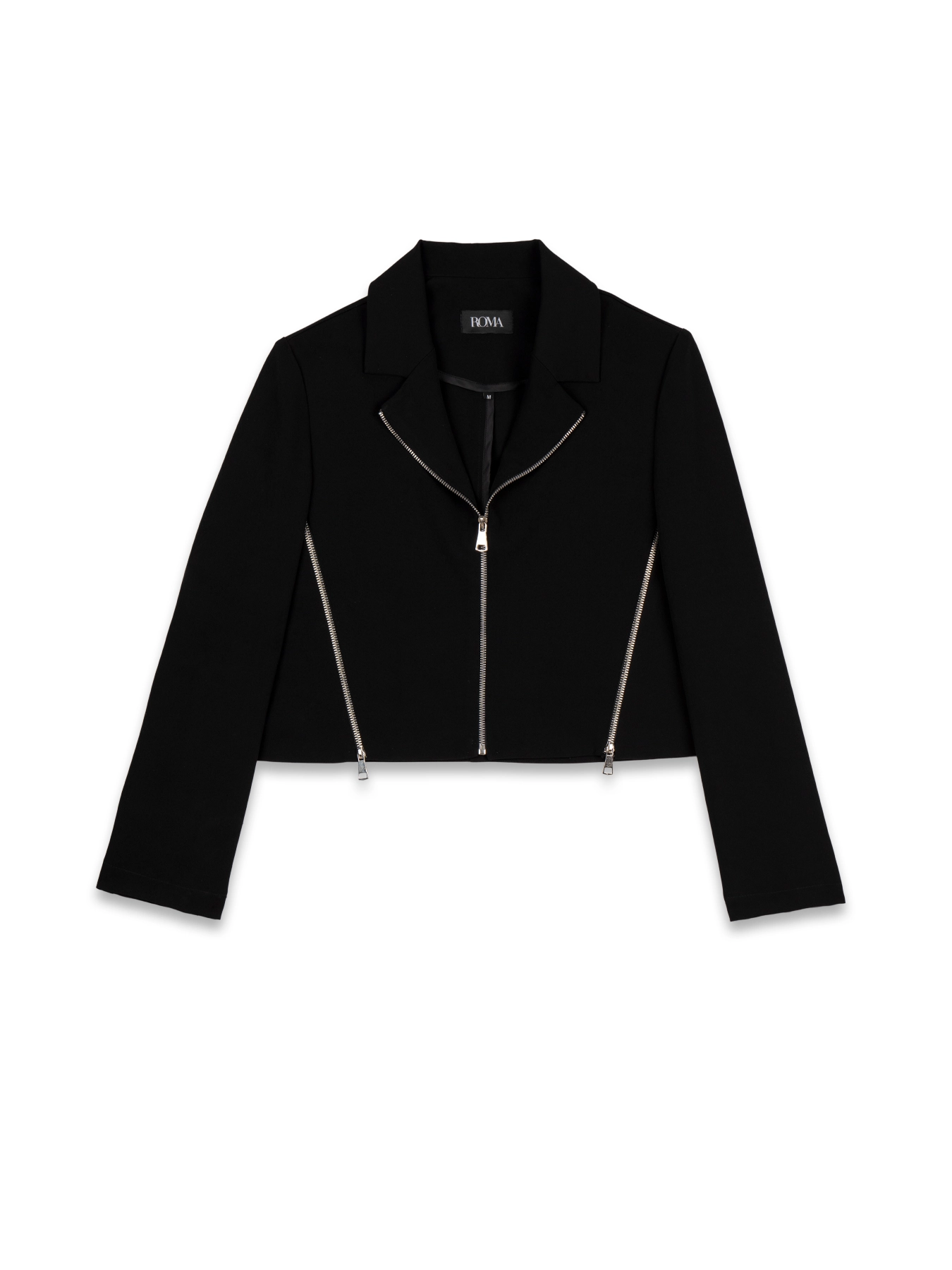 کت تک زنانه کوتاه مشکی یقه انگلیسی