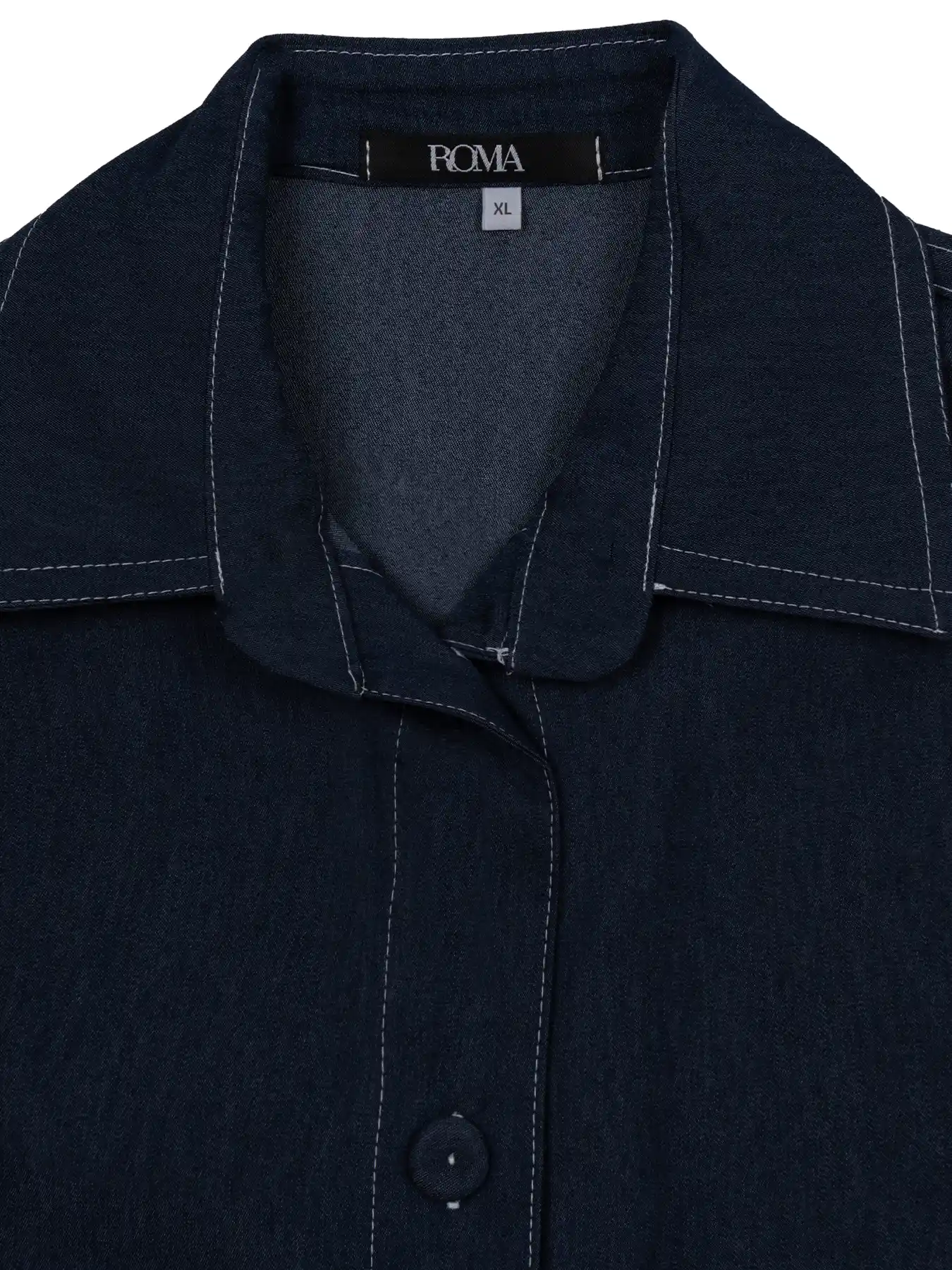 کت سرمه ای جین دوجیب فری سایز 