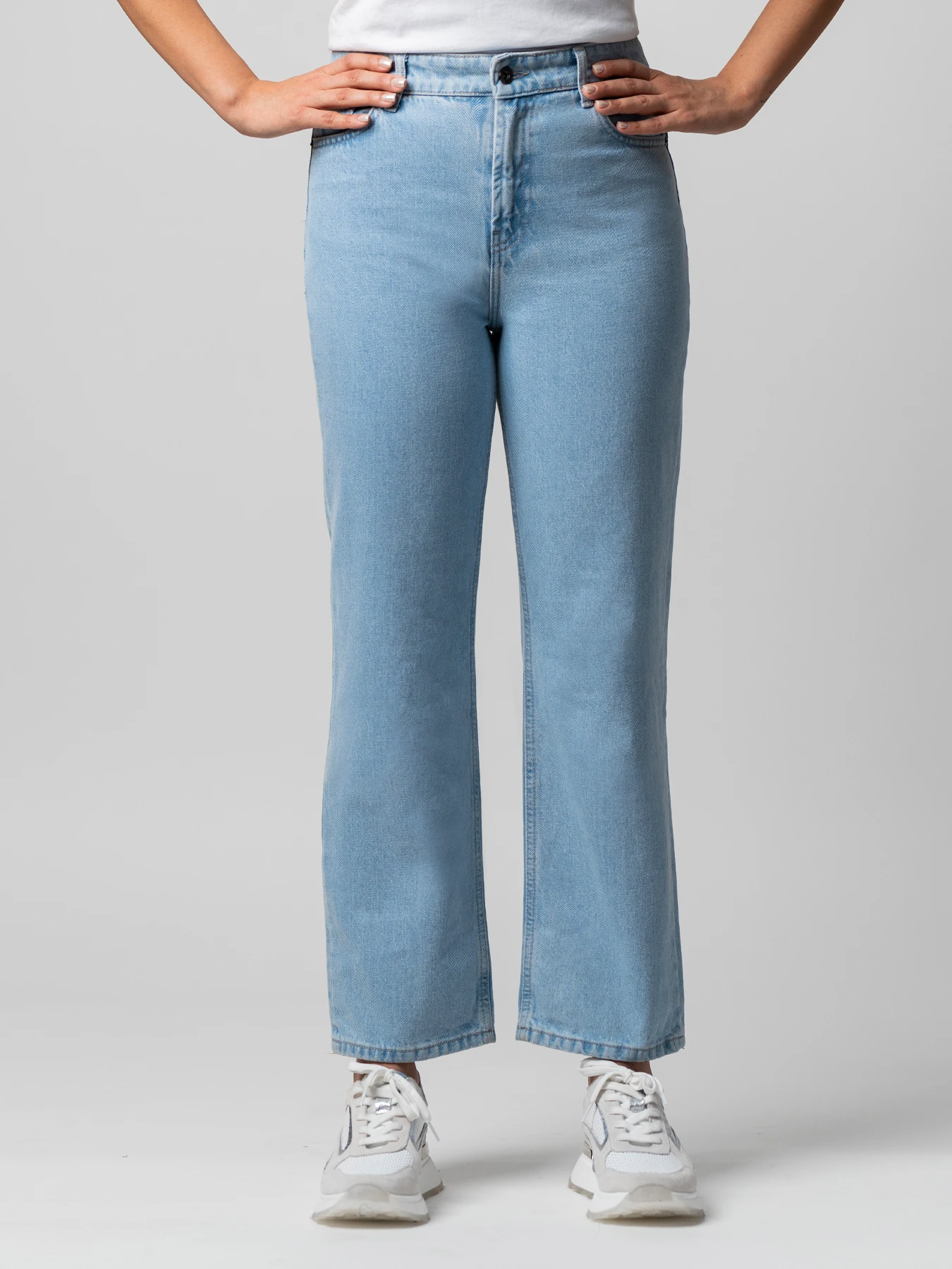 شلوار جین آبی راسته ساده