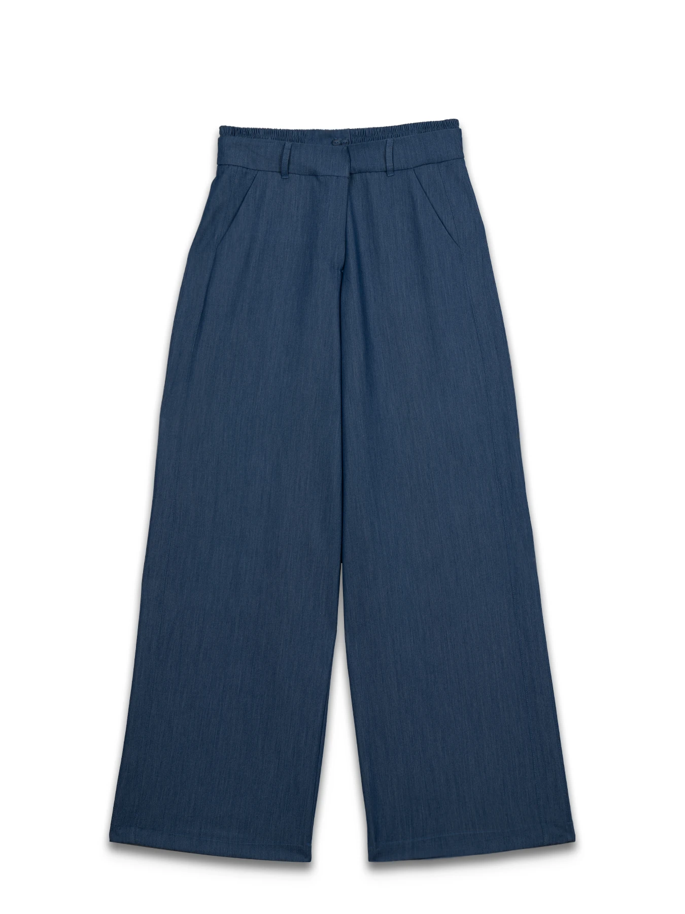 شلوار زنانه پارچه طرح جین آبی 63