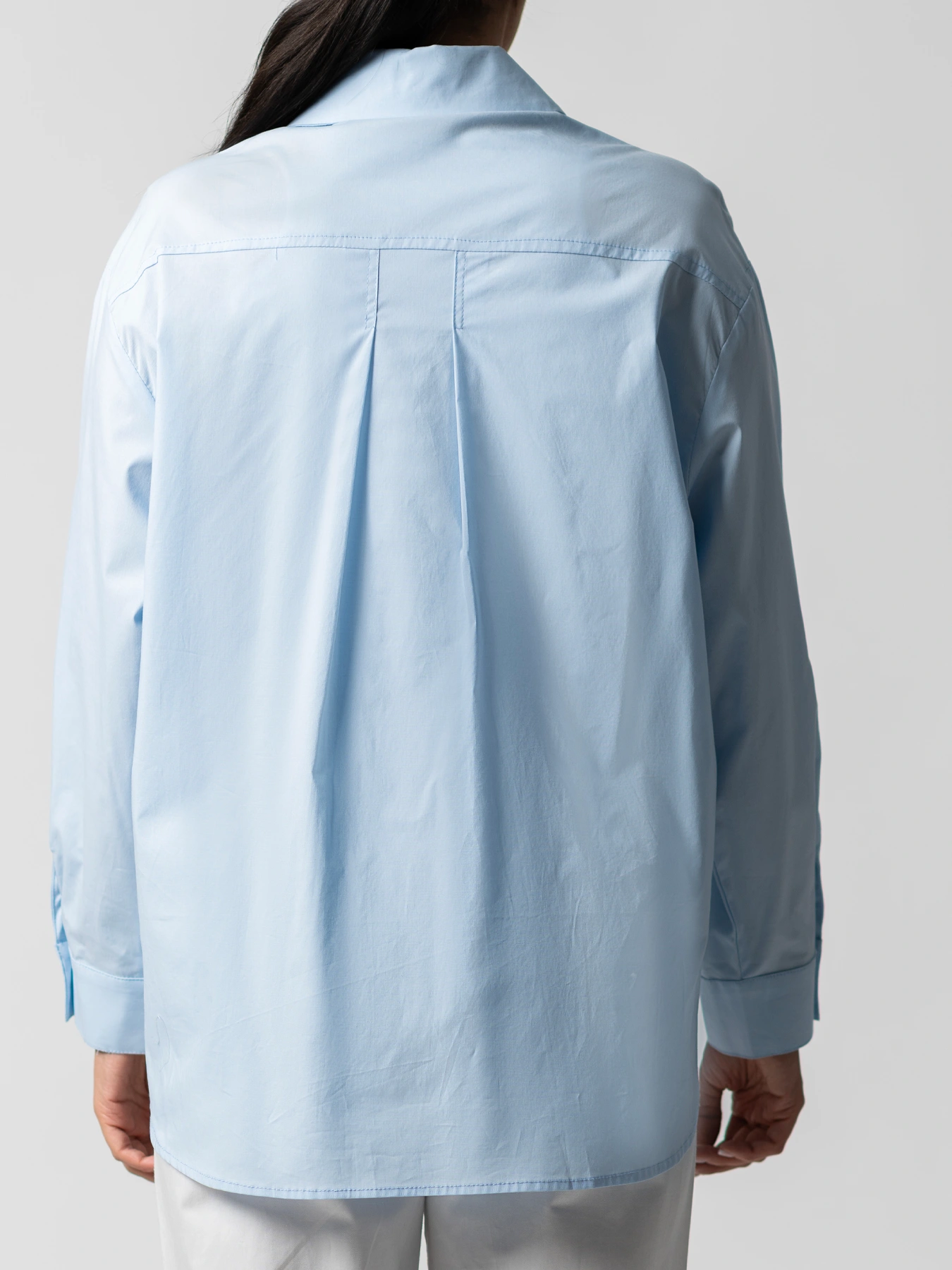 شومیز آبی زنانه پشت پیله ساده