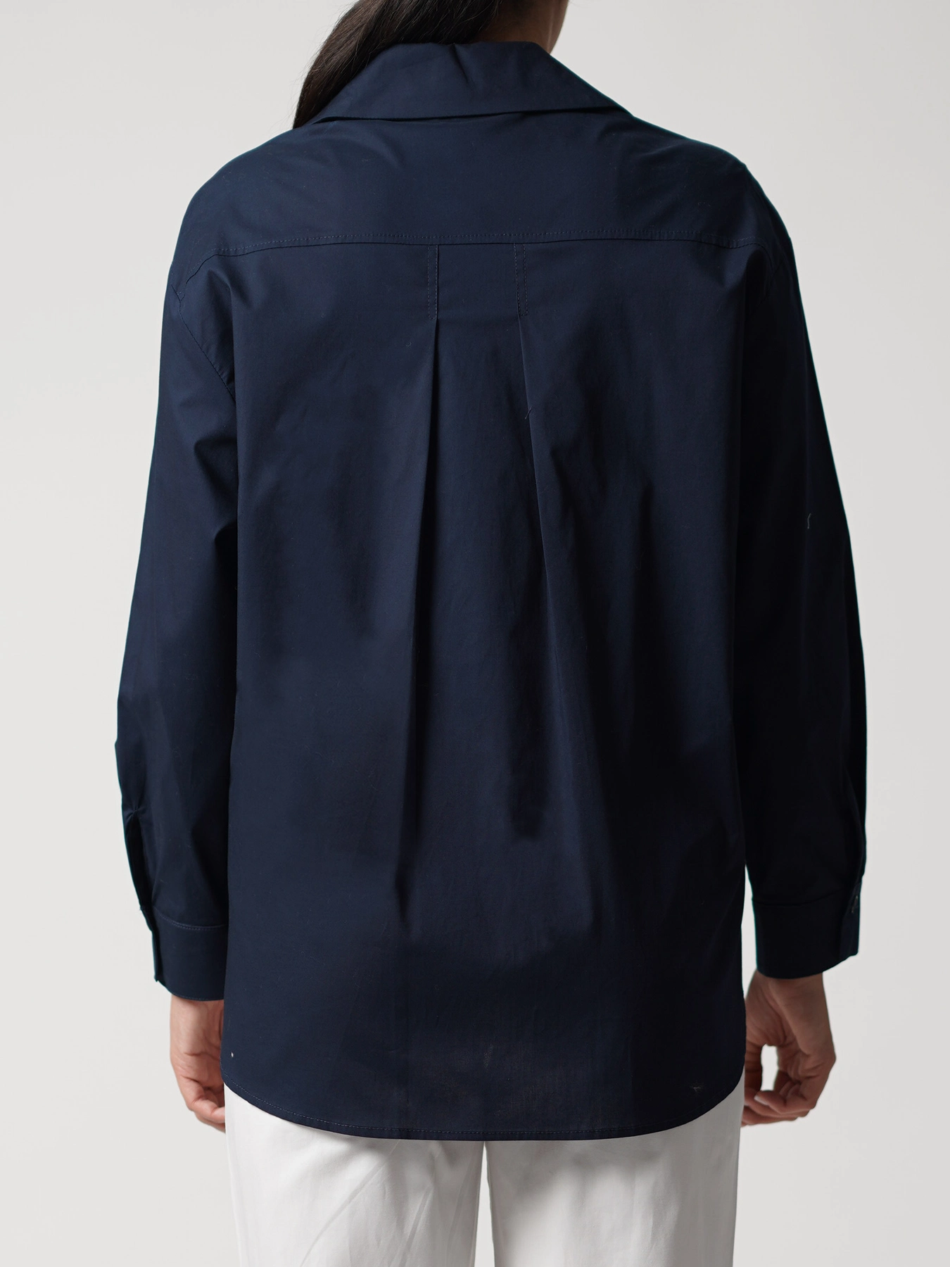 شومیز زنانه سرمه ای ساده