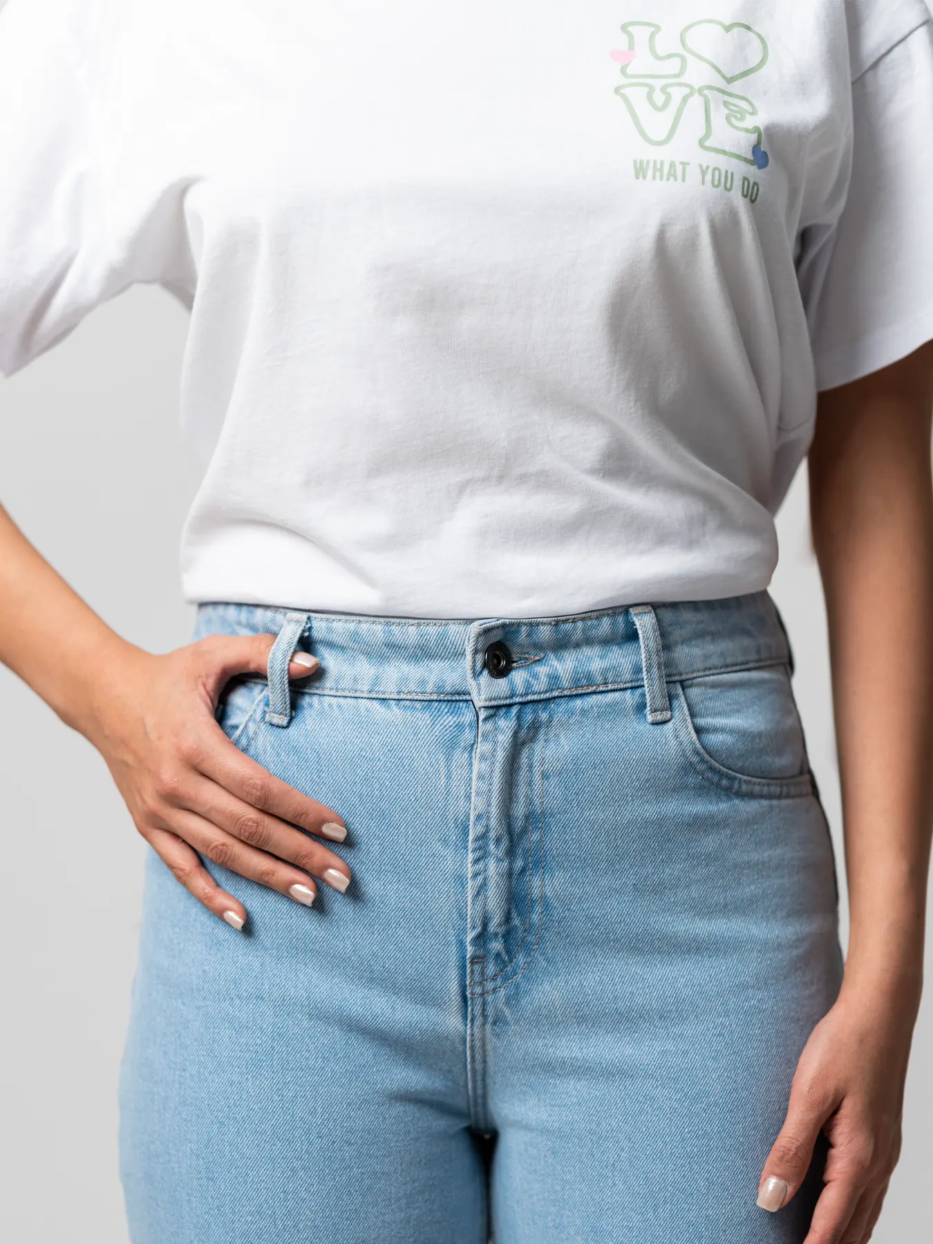 تیشرت زنانه یقه گرد طرح دار