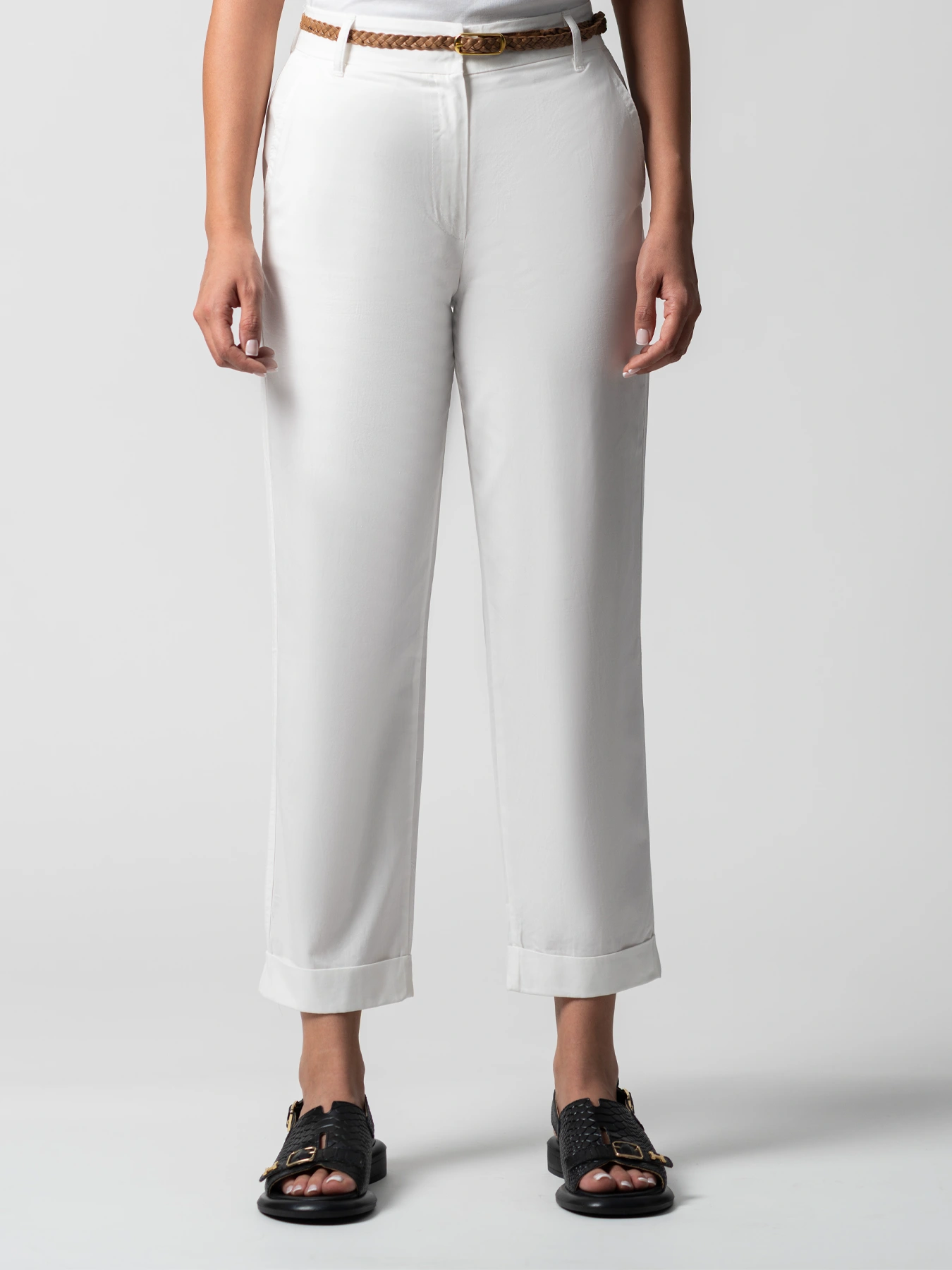 شلوار زنانه سفید راسته