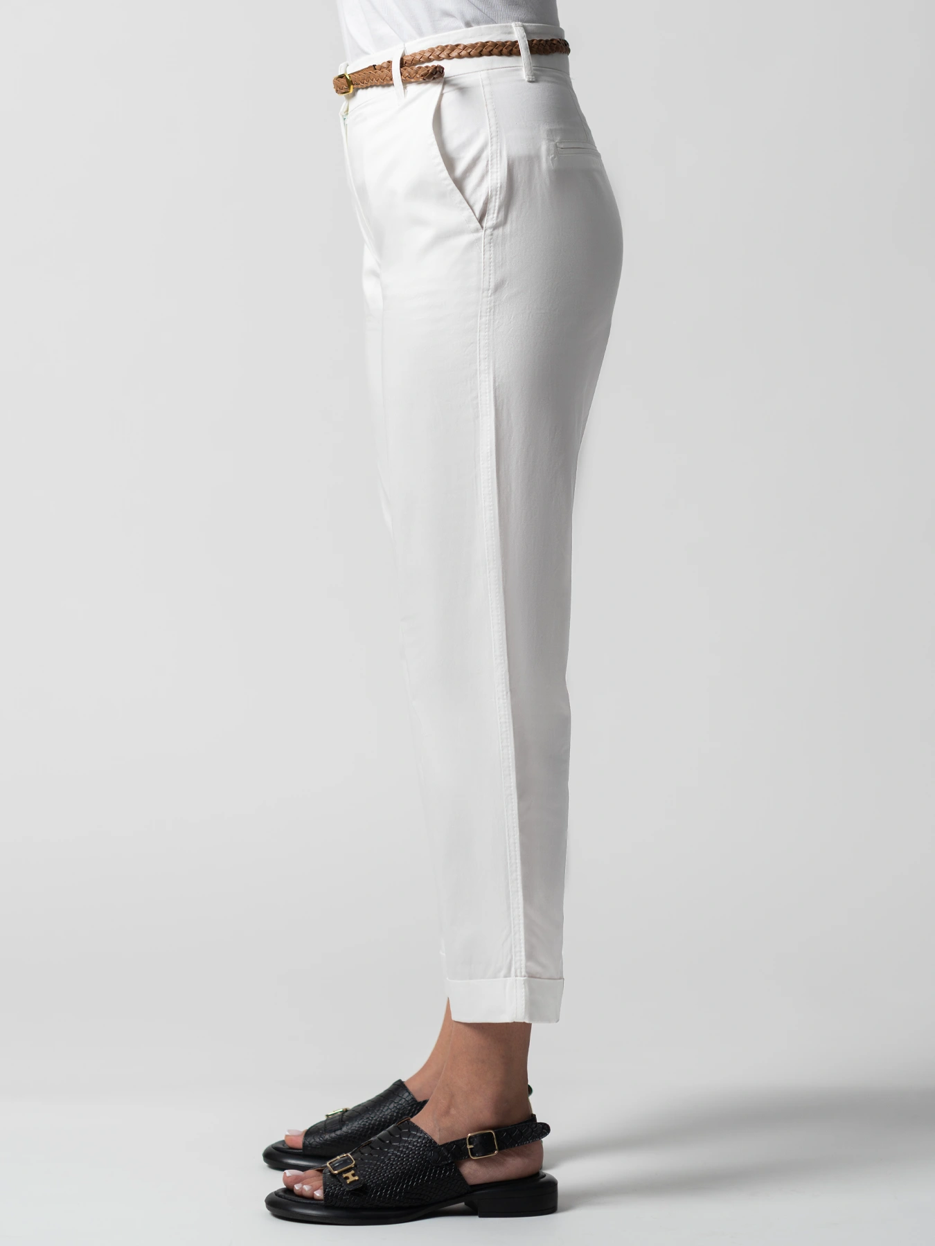 شلوار زنانه سفید راسته