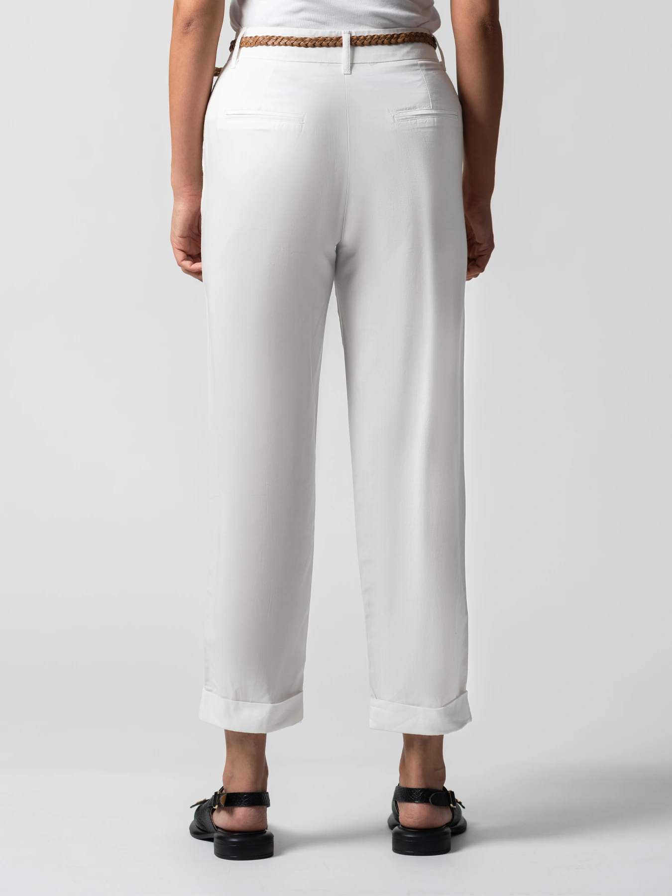 شلوار زنانه سفید راسته