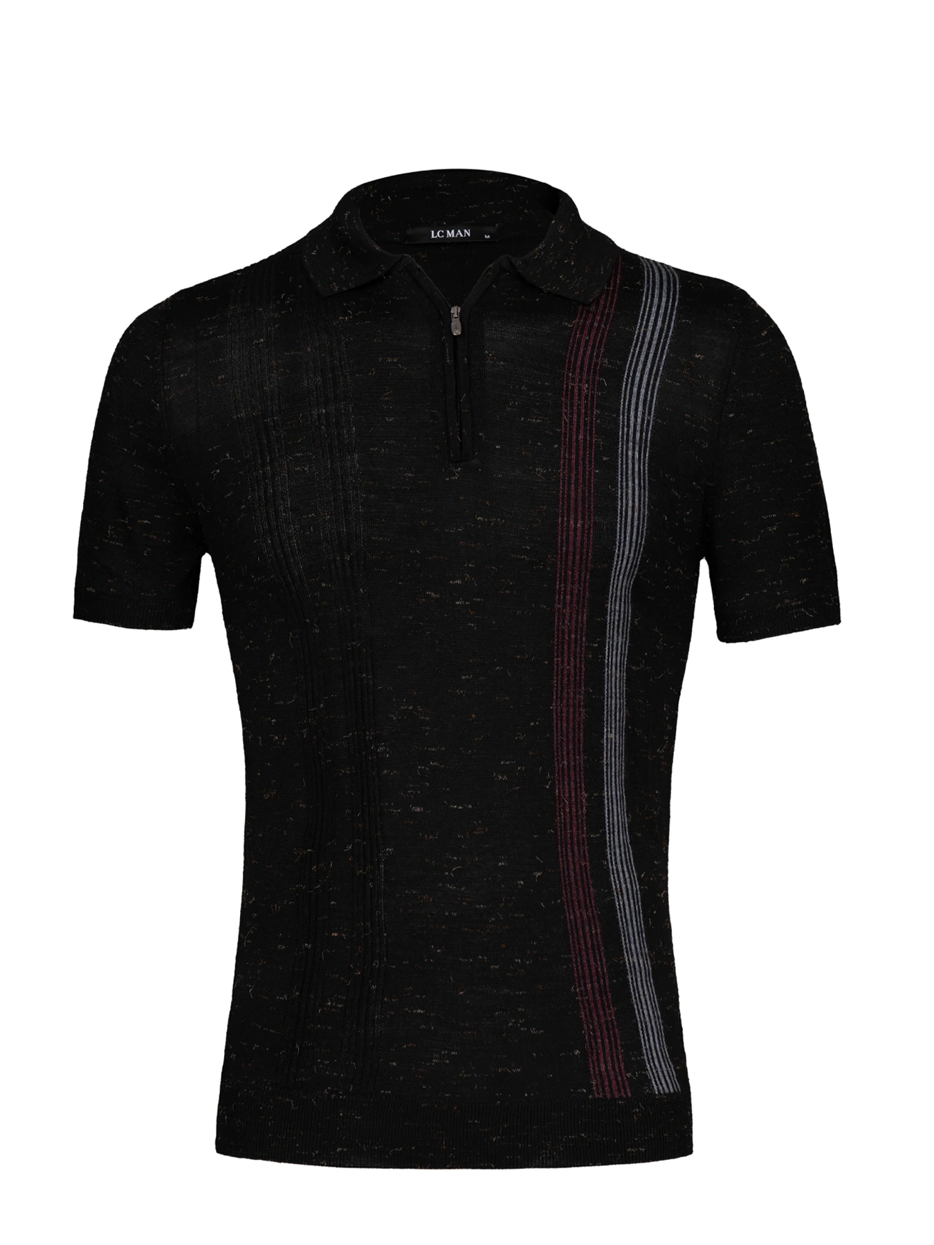 پولوشرت مشکی یقه دار نیم زیپ 7