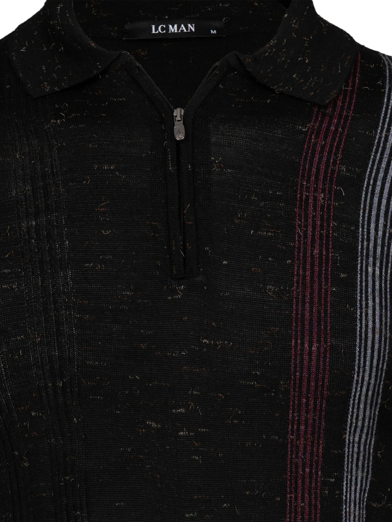 پولوشرت مشکی یقه دار نیم زیپ 7