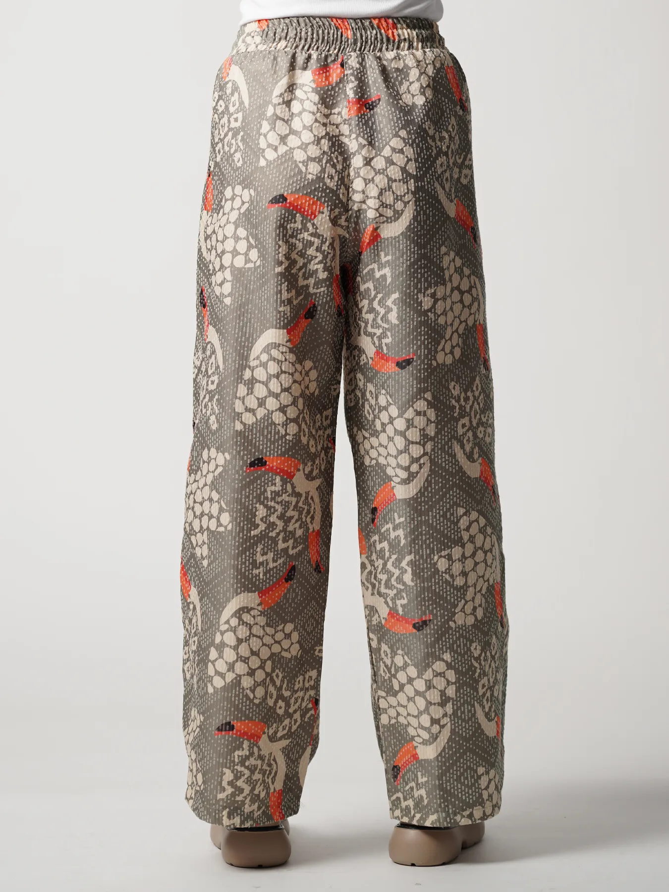 شلوار صدری کرم زنانه طرحدار