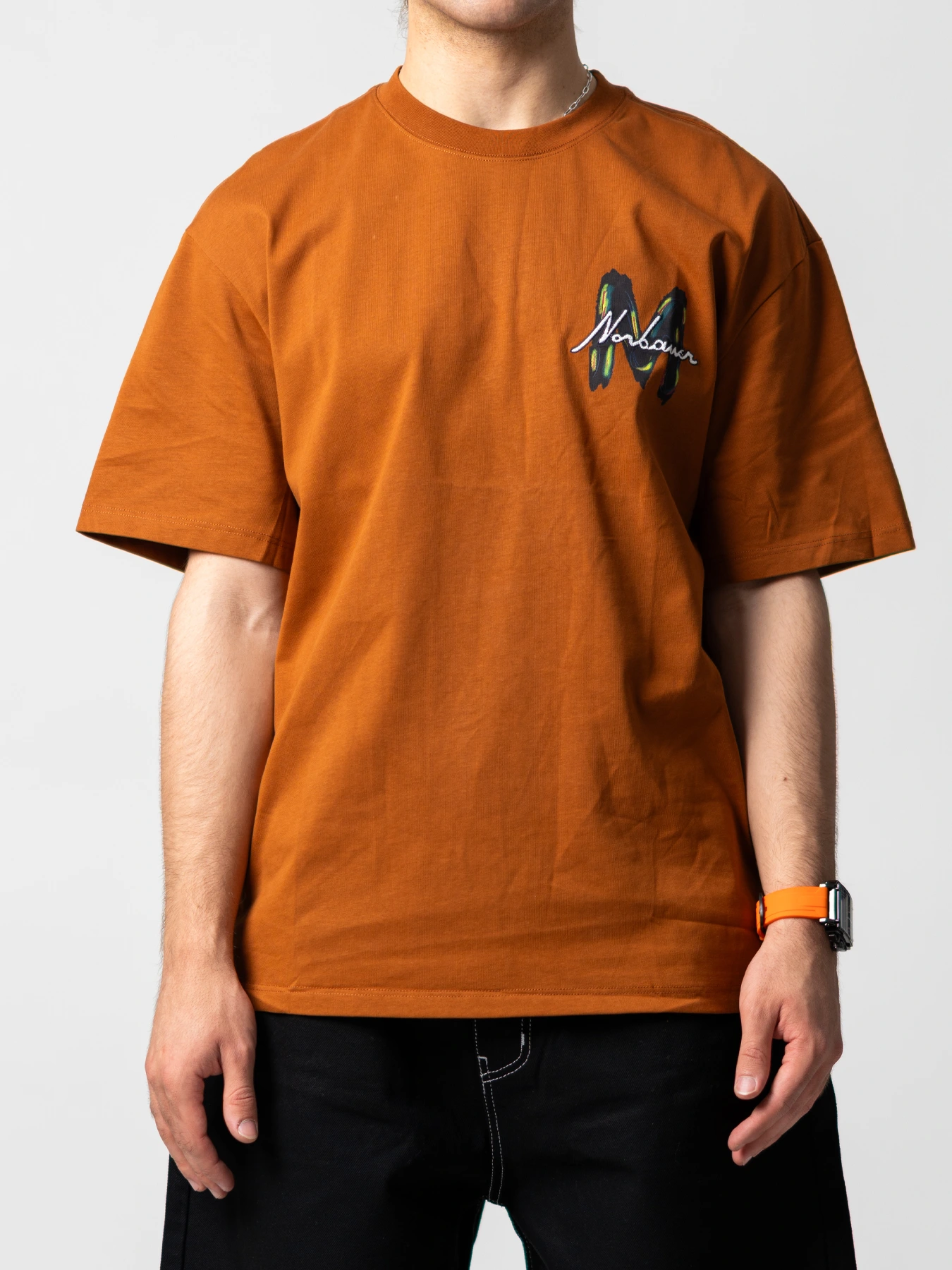 تیشرت مردانه یقه گرد طرح دار 