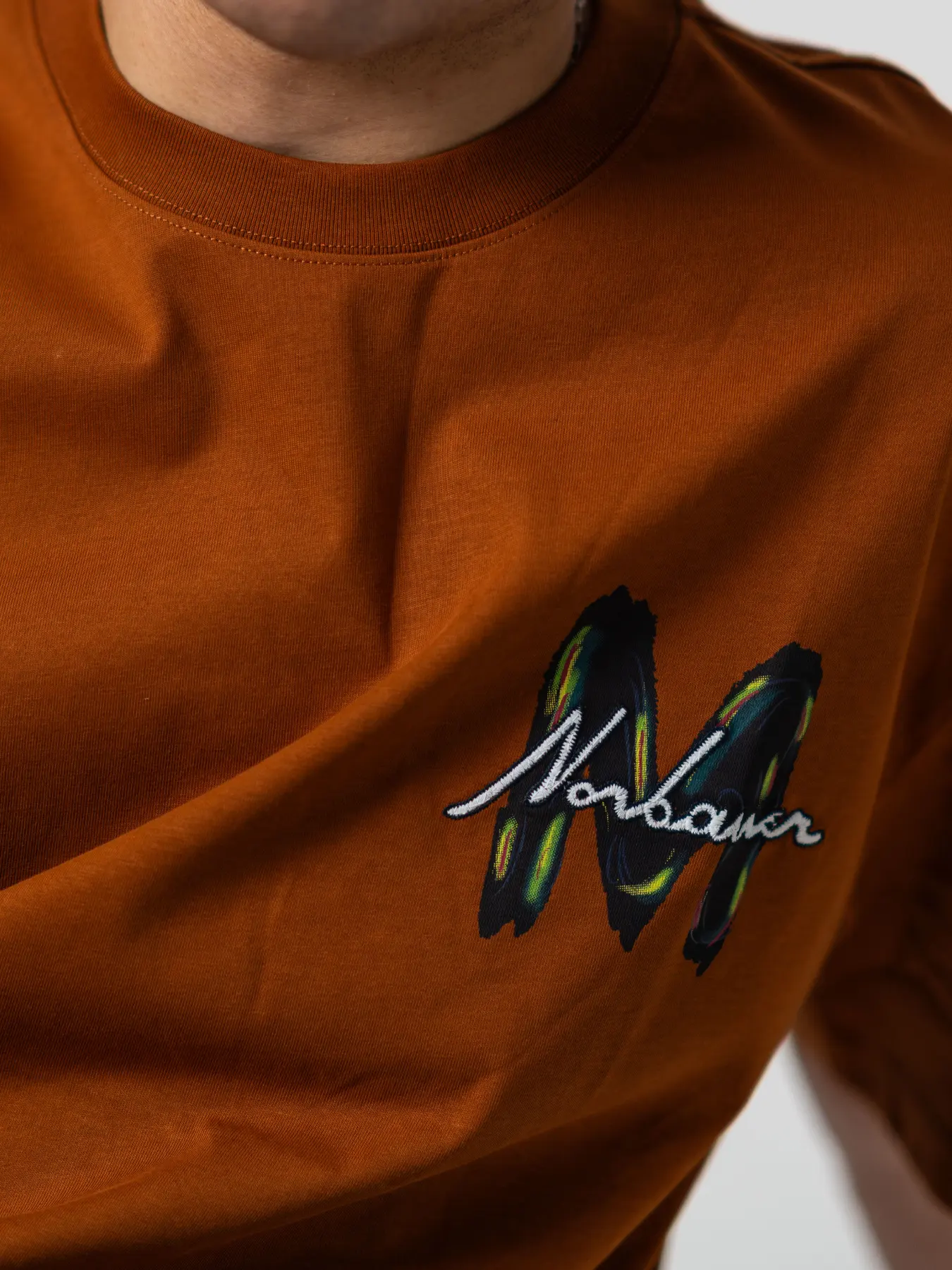 تیشرت مردانه یقه گرد طرح دار 