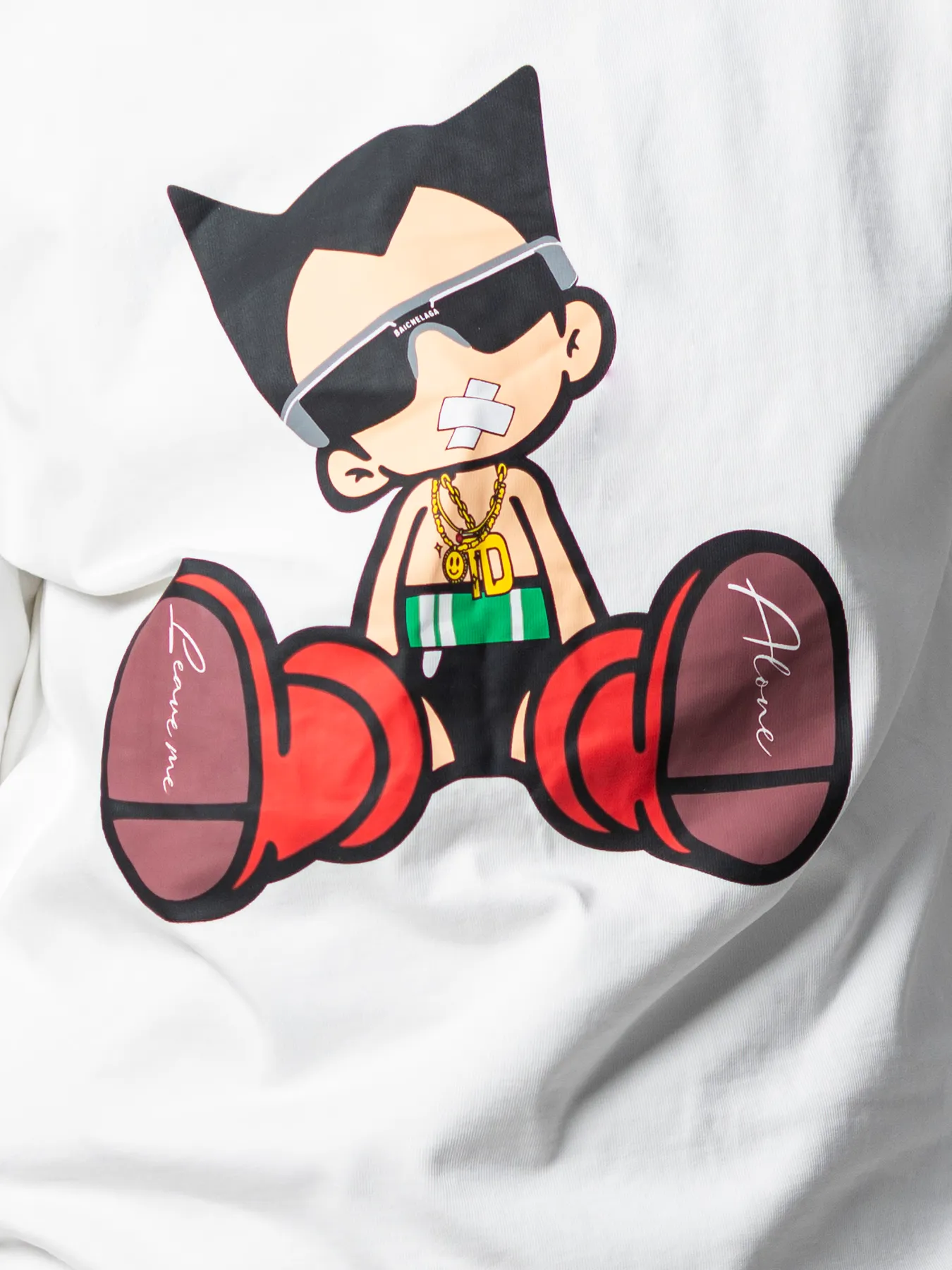 تیشرت مردانه سفید یقه گرد طرح دار 11