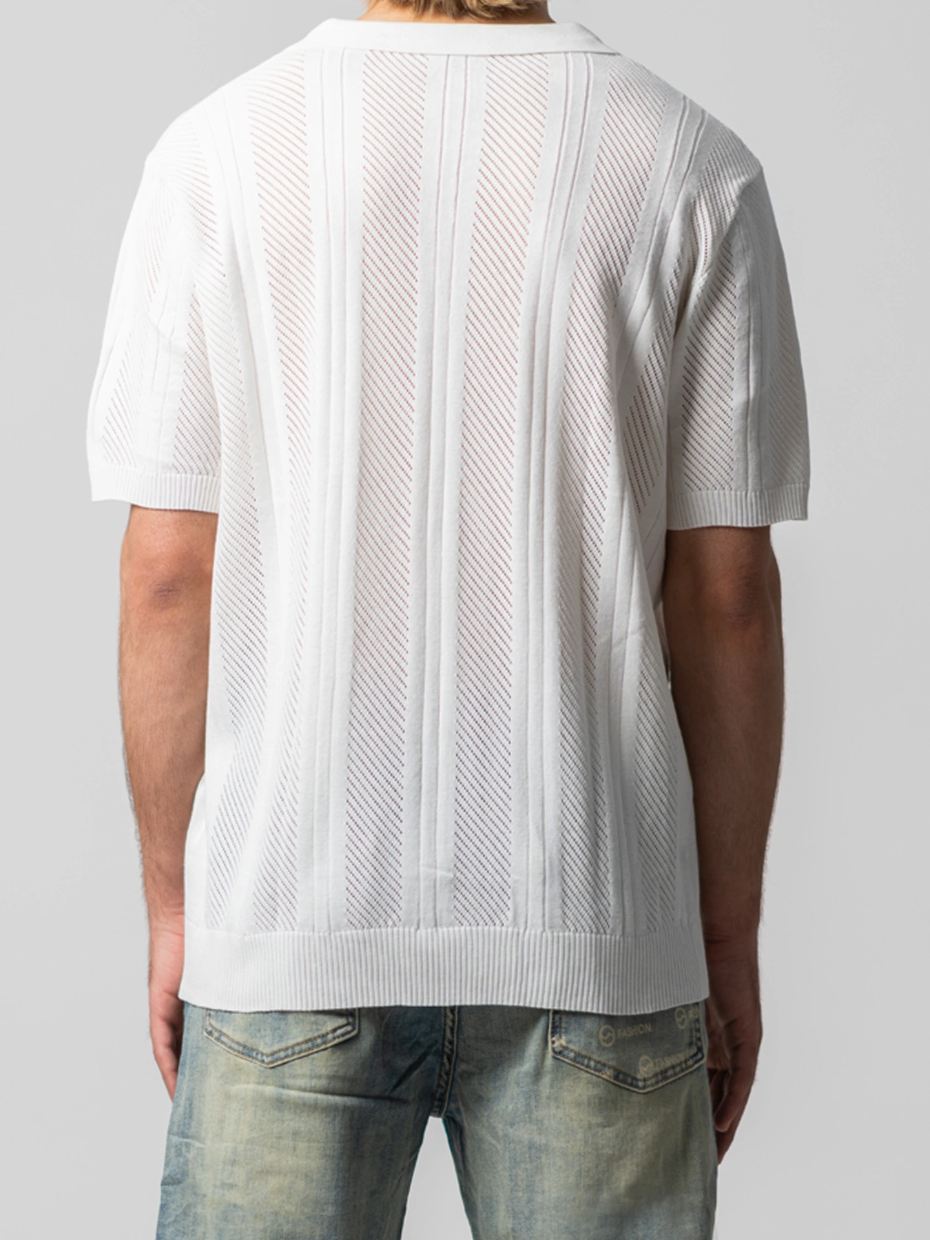 تیشرت سفید راه راه 51