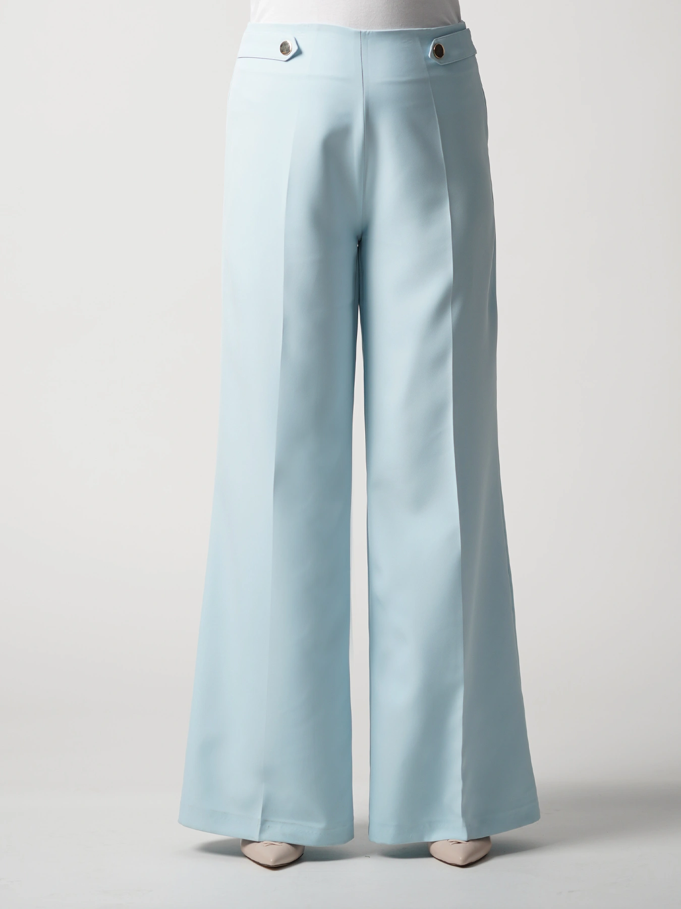 شلوار فیروزه ای پارچه ای مدل بگ 