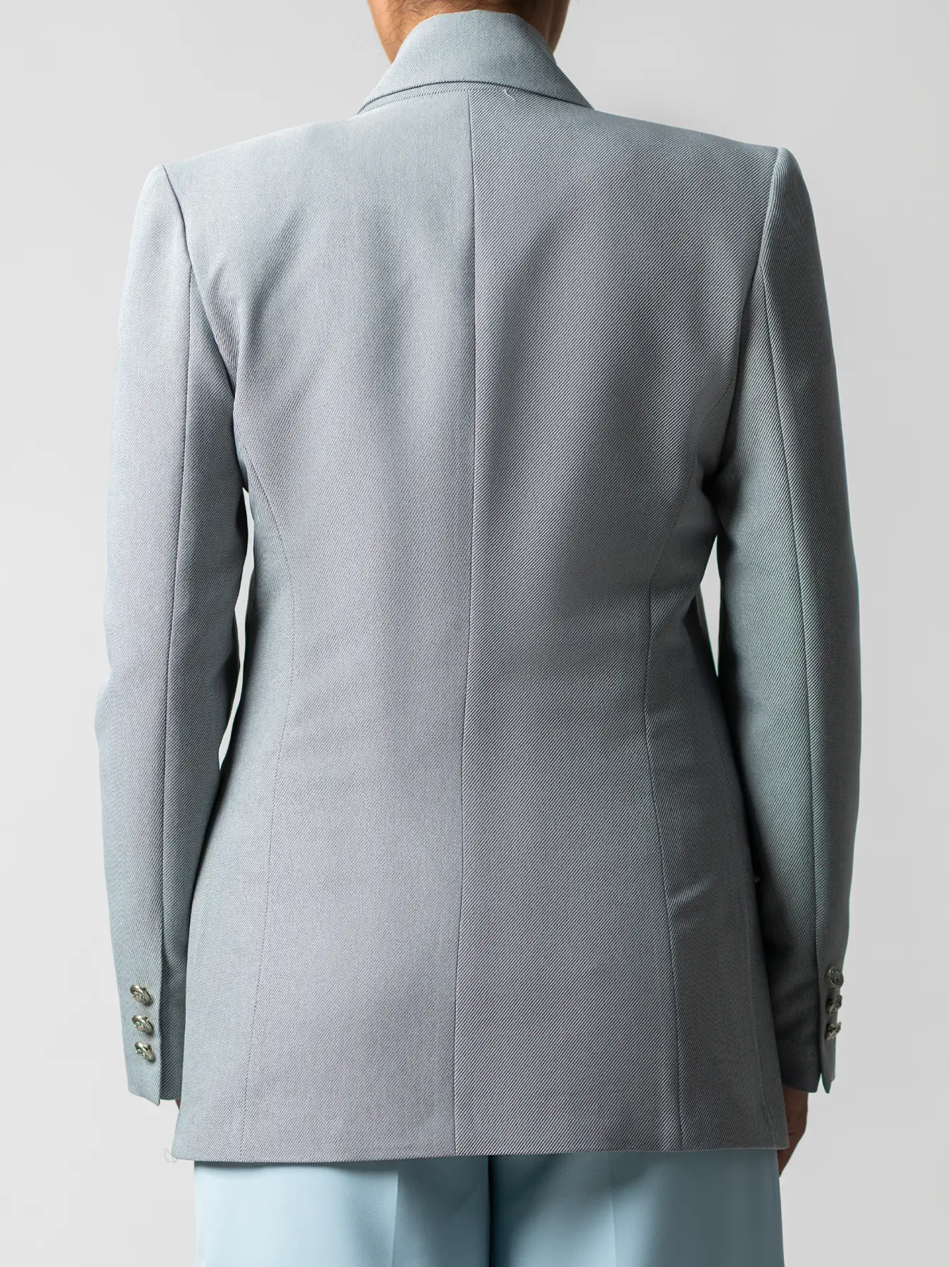 کت تک یقه بلیزر کج راه طوسی