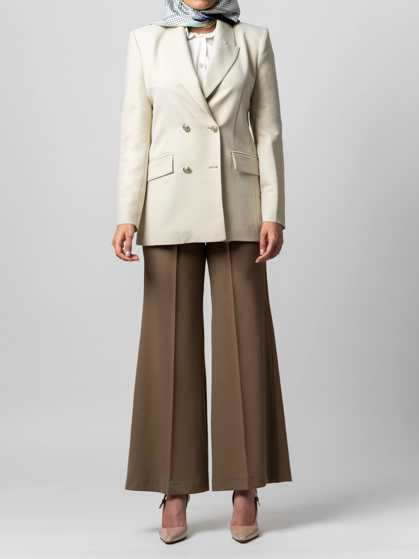 کت تک کرم یقه بلیزر کج راه 18