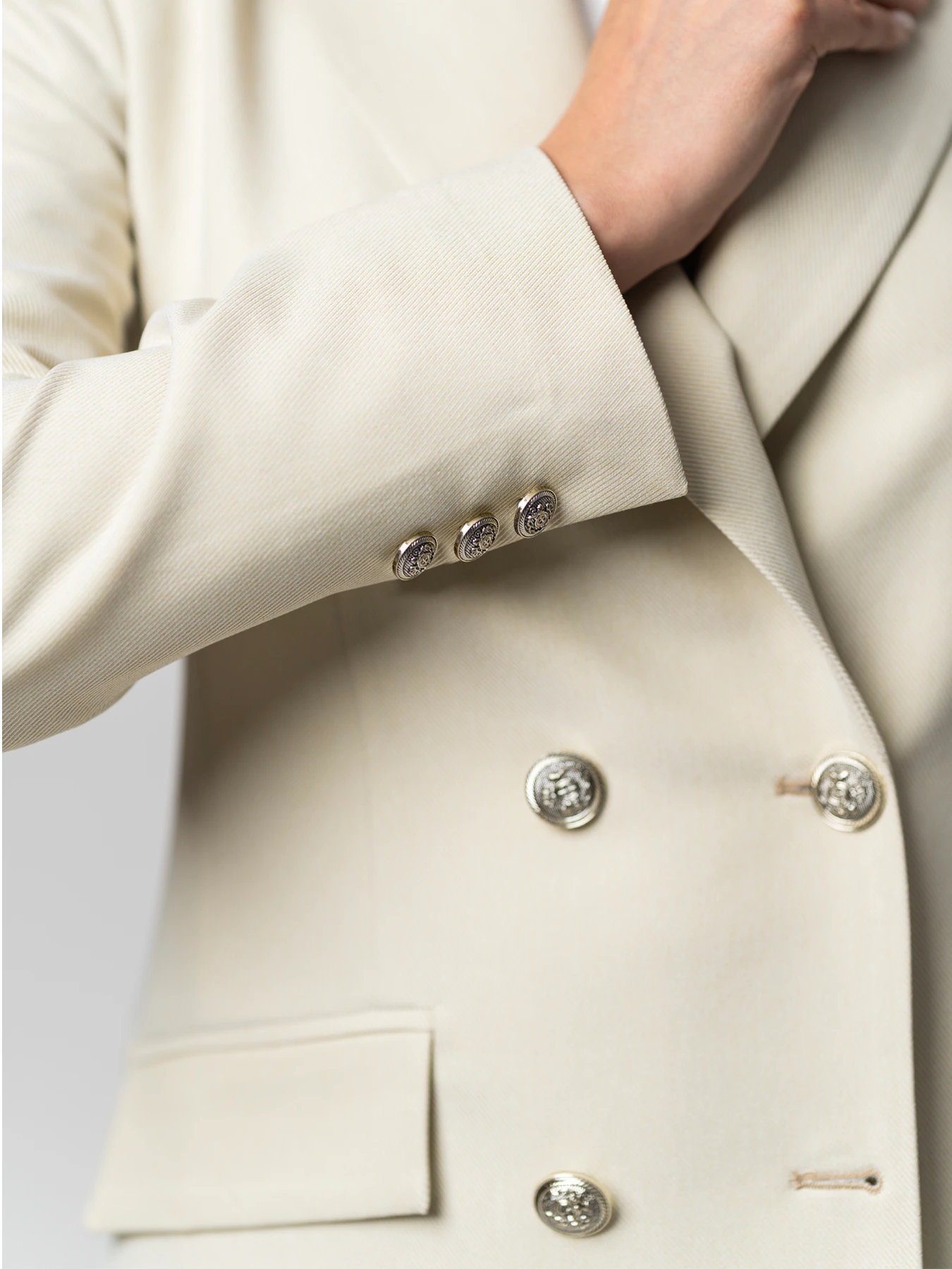 کت تک کرم یقه بلیزر کج راه 18