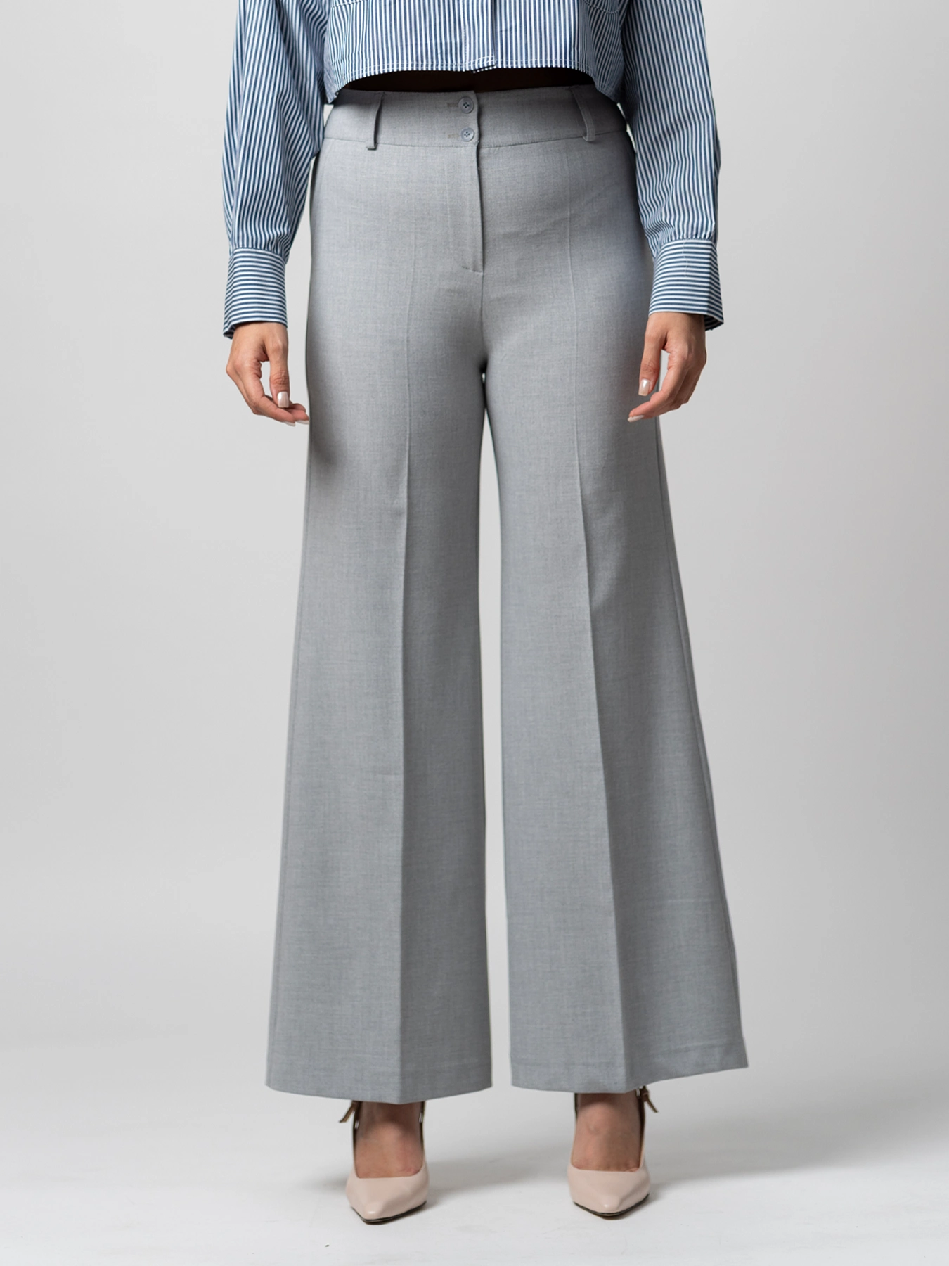 شلوار تک زنانه پارچه ای طوسی